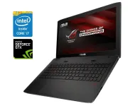 Ігровий ноутбук Б-клас Asus ROG Strix GL552VW / 15.6" (1920x1080) IPS / Intel Core i7-6700HQ (4 (8) ядра по 2.6 - 3.5 GHz) / 16 GB DDR4 / 128 GB SSD M.2 + 500 GB HDD / nVidia GeForce GTX 960M, 2 GB GDDR5, 128-bit / WebCam б/в