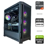Збірка під замовлення: комп'ютер Cougar Duoface Pro RGB Tower / AMD Ryzen 7 5800X3D (8 (16) ядер по 3.4 - 4.5 GHz) / 32 GB DDR4 / 2000 GB SSD M.2 / nVidia GeForce RTX 4060, 8 GB GDDR6, 128-bit / 750W