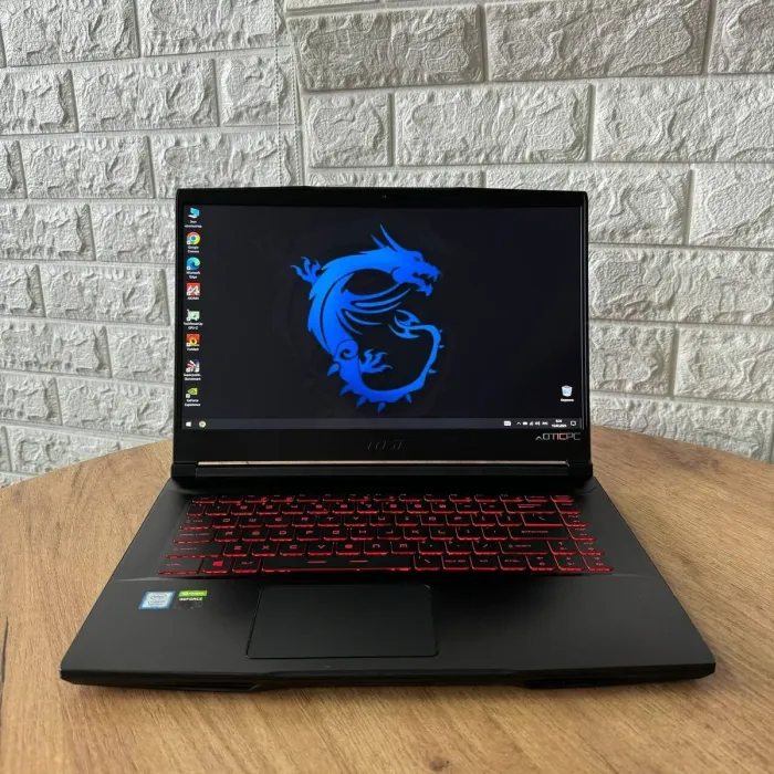 Ігровий ноутбук MSI GF65 Thin 9SEXR / 15.6" (1920x1080) IPS / Intel Core i7-9750H (6 (12) ядра по 2.6 - 4.5 GHz) / 16 GB DDR4 / 512 GB SSD / nVidia GeForce RTX 2060, 6 GB GDDR6, 192-bit / WebCam б/в - зображення 2