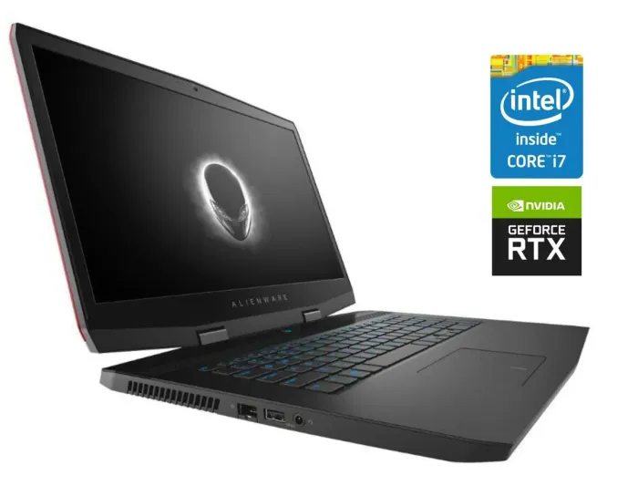 Ігровий ноутбук Б-клас Dell Alienware m17 / 17.3" (1920x1080) IPS / Intel Core i7-8750H (6 (12) ядер по 2.2 - 4.1 GHz) / 16 GB DDR4 / 128 GB SSD NVMe + 1000 GB HDD / nVidia GeForce RTX 2070 Max-Q, 8 GB GDDR6, 256-bit / WebCam б/в - зображення 1