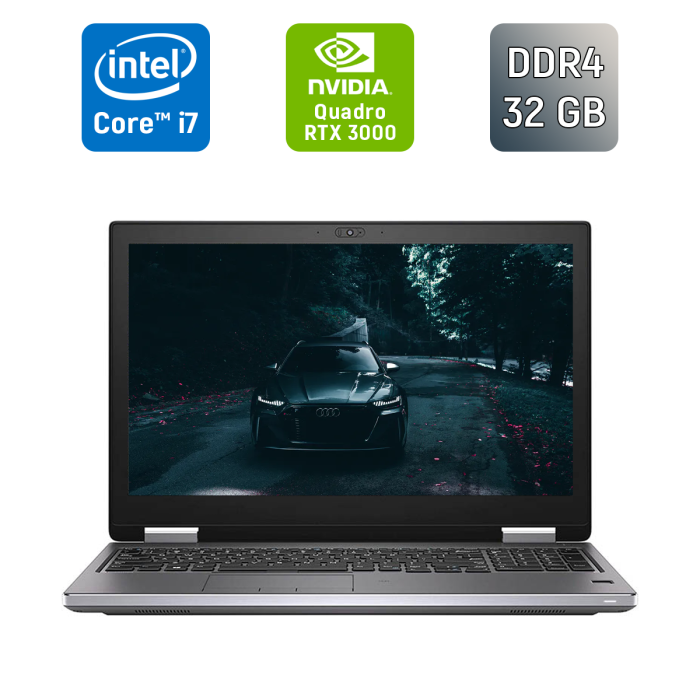 Мобільна робоча станція Dell Precision 7540 / 15,6" (1920x1080) IPS / Intel Core i7-9850H (6 (12) ядер по 2,6 - 4,6 ГГц) / 32 ГБ DDR4 / 512 ГБ SSD / nVidia Quadro RTX 3000, 6 ГБ GDDR6, 192-біт / TouchID / WebCam / Windows 10 б/в - изображение 1