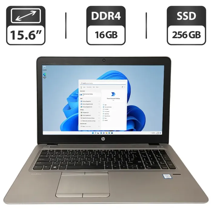 Ультрабук Б-клас HP EliteBook 850 G4 / 15.6" (1366x768) TN / Intel Core i7-7600U (2 (4) ядер по 2.8 - 3.9 GHz) / 16 GB DDR4 / 256 GB SSD / Intel HD Graphics 620 / WebCam б/в - зображення 1
