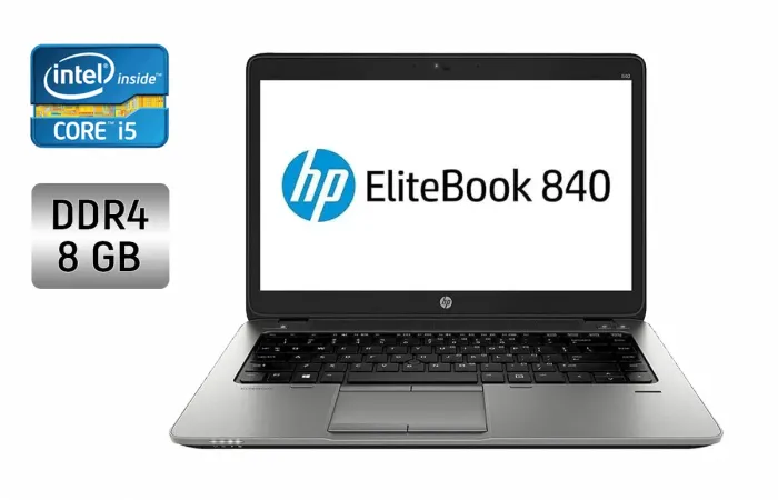 Ультрабук HP EliteBook 840 G3 / 14" (1366x768) TN / Intel Core i5-6300U (2 (4) ядра по 2.4-3 GHz) / 8 GB DDR4 / 240 GB SSD / Intel HD Graphics 520 / WebCam / Fingerprint / Win 10 б/в - зображення 1