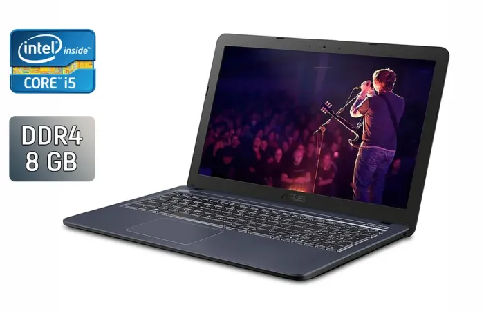 Ноутбук Asus VivoBook 15 X540UBR / 15.6" (1920x1080) TN / Intel Core i5-7200U (2 (4) ядра по 2.5 - 3.1 GHz) / 8 GB DDR4 / 256 GB SSD / nVidia GeForce MX110, 2 GB GDDR5, 64-bit / WebCam / HDMI б/в - зображення 1