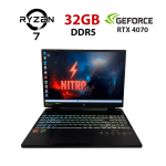 Ігровий ноутбук Acer Nitro 16 AN16-41 / 16" (2560x1600) IPS / AMD Ryzen 7 7840HS (8 (16) ядер по 3,8 - 5,1 ГГц) / 32 ГБ DDR5 / 1000 ГБ SSD / nVidia GeForce RTX 4070, 8 ГБ GDDR6, 128-біт / Веб-камера б/в