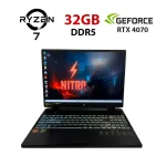 Ігровий ноутбук Acer Nitro 16 AN16-41 / 16" (2560x1600) IPS / AMD Ryzen 7 7840HS (8 (16) ядер по 3,8 - 5,1 ГГц) / 32 ГБ DDR5 / 1000 ГБ SSD / nVidia GeForce RTX 4070, 8 ГБ GDDR6, 128-біт / Веб-камера б/в