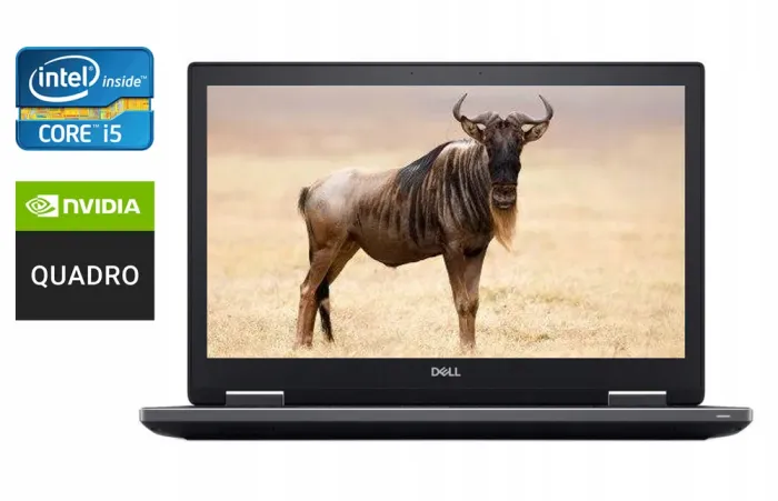 Ноутбук робоча станція Dell Precision 7730 / 17.3" (1920x1080) IPS / Intel Core i5-8400H (4 (8) ядра по 2.5 - 4.2 GHz) / 32 GB DDR4 / 512 GB SSD / nVidia Quadro P3200, 6 GB GDDR5, 192-bit / Fingerprint / HDMI б/в - зображення 1