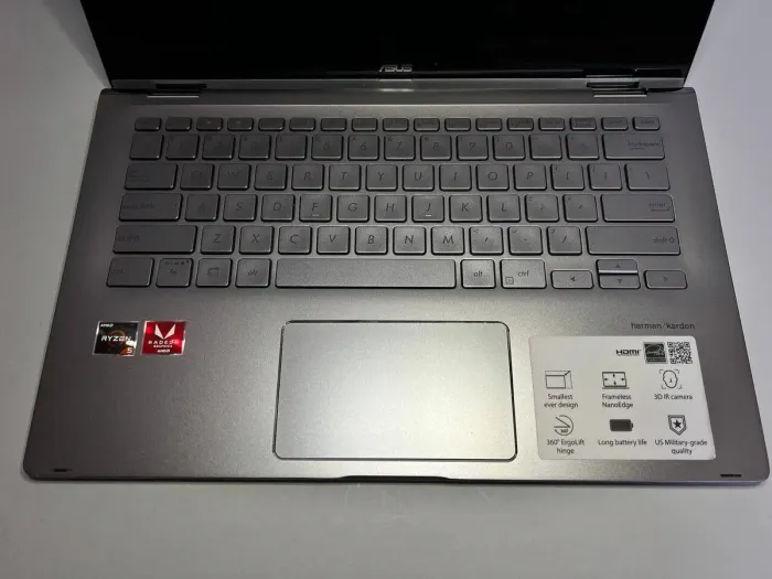 Ноутбук-трансформер Asus Q406D / 14" (1920x1080) IPS Touch / AMD Ryzen 5 3500U (4 (8) ядра по 2.1 - 3.7 GHz) / 8 GB DDR4 / 256 GB SSD / AMD Radeon Vega 8 Graphics / WebCam б/в - зображення 6