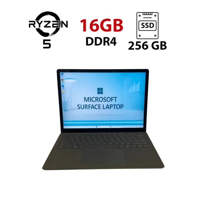 Ультрабук Microsoft Surface Laptop 4 / 13.5" (2256x1504) IPS Touch / AMD Ryzen 5 4680U (6 (12) ядер по 2.2 - 4.0 GHz) / 16 GB DDR4 / 256 GB SSD / AMD Radeon RX Vega 7 Graphics / WebCam б/в - зображення 1