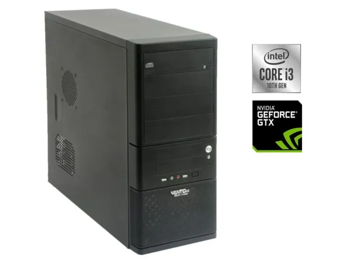 Ігровий ПК Asus Vento A8 Tower / Intel Core i3-10100F (4 (8) ядер 3,6 - 4,3 ГГц) / 12 ГБ DDR4 / 128 ГБ SSD + 1000 ГБ HDD / nVidia GeForce GTX 1050 Ti, 4 ГБ GDDR5, 128-біт / 500 Вт / Win 10 б/в - зображення 1