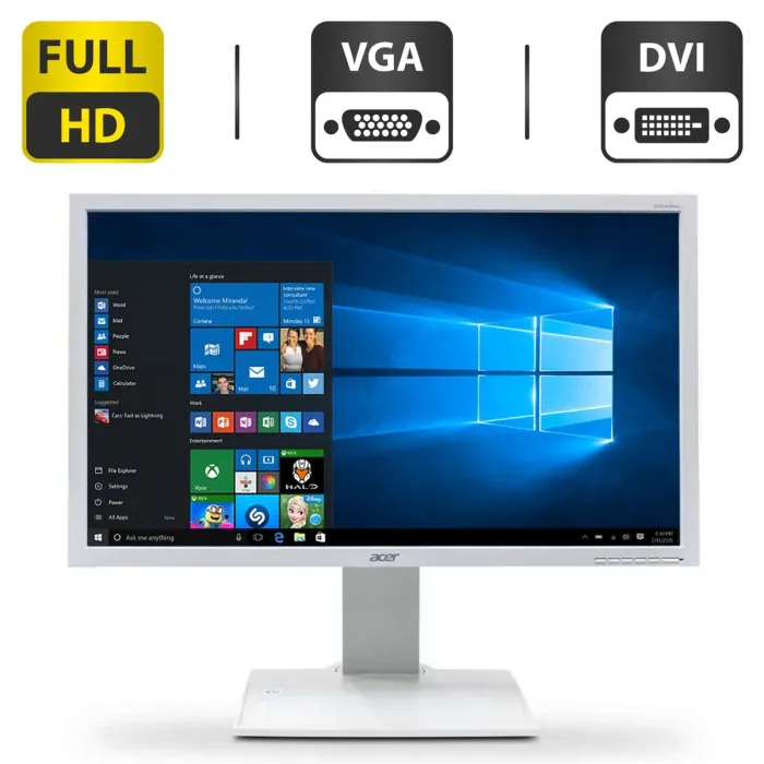 Монітор Б-клас Acer B243HL / 24" (1920x1080) TN / VGA, DVI / Старовинні колонки 1x 1W / VESA 100x100 б/в - зображення 1