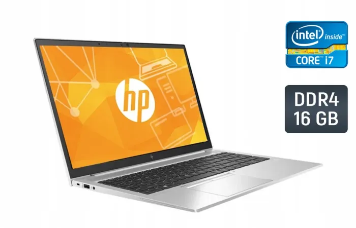 Ультрабук HP EliteBook 850 G7 / 15.6" (1920x1080) IPS / Intel Core i7-10610U (4 (8) ядра по 1.8 - 4.9 GHz) / 16 GB DDR4 / 480 GB SSD / Intel UHD Graphics / Fingerprint / WebCam / Windows 10 б/в - зображення 1