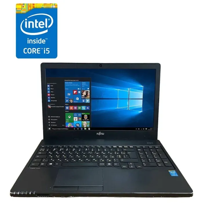 Ноутбук Fujitsu LifeBook A555 / 15.6" (1366x768) TN / Intel Core i5-5200U (2 (4) ядра по 2.2 - 2.7 GHz) / 8 GB DDR3 / 240 GB SSD / Intel HD Graphics 5500 / WebCam б/в - зображення 1