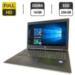 Ноутбук Б-клас HP ProBook 450 G5 / 15.6" (1920x1080) IPS / Intel Core i5-8250U (4 (8) ядра по 1.6 - 3.4 GHz) / 16 GB DDR4 / 256 GB SSD / Intel UHD Graphics 620 / WebCam б/в
