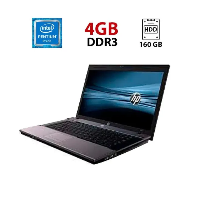 Ноутбук Б-клас HP 620 / 15.6" (1366x768) TN / Intel Pentium T4200 (2 ядра по 2.0 GHz) / 4 GB DDR3 / 160 GB HDD / Intel GMA 4500M Graphics / WebCam б/в - зображення 1