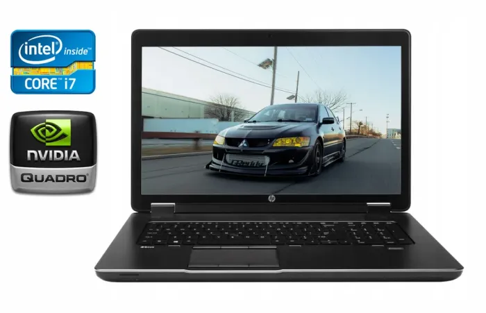 Мобільна робоча станція Б-клас HP zBook 17 G2 / 17.3" (1920x1080) IPS / Intel Core i7-4810MQ (4 (8) ядра по 2.8 - 3.8 GHz) / 16 GB DDR4 / 480 GB SSD / nVidia Quadro K1100M, 2 GB GDDR5, 128-bit / Fingerprint / Windows 10 б/в - зображення 1