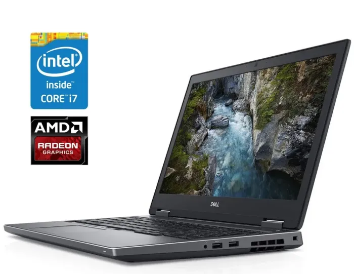Ігровий ноутбук Dell Precision 7540 / 15.6" (1920x1080) TN / Intel Core i7-9750H (6 (12) ядер по 2.6 - 4.5 GHz) / 32 GB DDR4 / 512 GB SSD / AMD Radeon Pro WX 3200, 4 GB GDDR5, 128-bit / WebCam / Win 11 Pro б/в - зображення 1