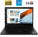 Ультрабук Lenovo ThinkPad T14 Gen 2 / 14" (1920x1080) IPS / Intel Core i5-1145G7 (4 (8) ядра по 2.6 - 4.4 GHz) / 16 GB DDR4 / 256 GB SSD M.2 / Intel Iris Xe Graphics / WebCam / HDMI б/в
