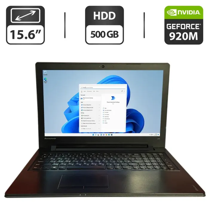 Ноутбук Б-клас Lenovo IdeaPad 300-15IBR / 15.6" (1366x768) TN / Intel Pentium N3700 (4 ядра по 1.6 - 2.4 GHz) / 4 GB DDR3 / 500 GB HDD / nVidia GeForce 920M, 2 GB GDDR3, 64-bit / WebCam / HDMI б/в - зображення 1
