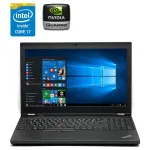 Мобільна робоча станція Lenovo ThinkPad P50 / 15.6" (1920x1080) IPS / Intel Core i7-6700HQ (4 (8) ядра по 2.6 - 3.5 GHz) / 32 GB DDR4 / 480 GB SSD / nVidia Quadro M2000M, 4 GB GDDR5, 128-bit / WebCam б/в