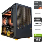 Збірка під замовлення: ігровий ПК Jonsbo Z20 Black/Orange Tower / AMD Ryzen 7 7700 (8 (16) ядер по 3.8 - 5.3 GHz) / 32 GB DDR5 / 1000 GB SSD M.2 / nVidia GeForce RTX 5070, 12 GB GDDR7, 192-bit / 750W