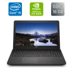 Ігровий ноутбук Б-класу Dell Inspiron 7559 / 15,6" (1920x1080) IPS / Intel Core i5-6300HQ (4 ядра по 2,3 - 3,2 ГГц) / 16 ГБ DDR3 / 128 ГБ SSD + 1000 ГБ HDD / nVidia GeForce GTX 960M, 4 ГБ GDDR5, 128-біт / Веб-камера / HDMI б/в