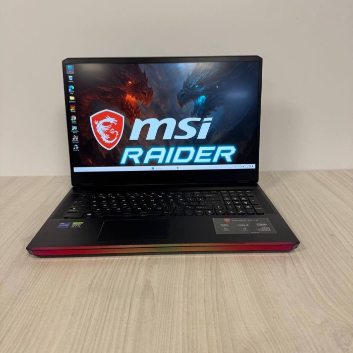 Ігровий ноутбук MSI Raider GE76 12UE / 17.3" (1920x1080) IPS / Intel Core i9-12900H (14 (20) ядер по 2.5 - 5.0 GHz) / 16 GB DDR5 / 1000 GB SSD NVMe / nVidia GeForce RTX 3060, 6 GB GDDR6, 192-bit / WebCam б/в - зображення 2