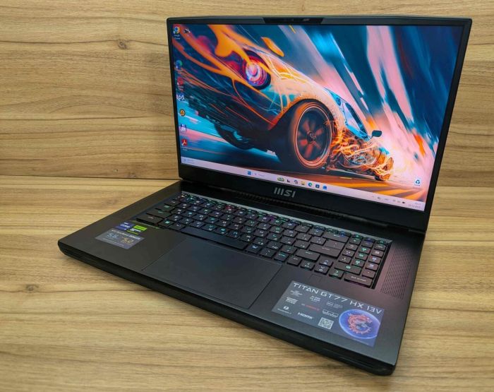 Ігровий ноутбук MSI Titan GT77HX / 17.3" (3840x2160) IPS / Intel Core i9-13980HX (24 (32) ядра по 2,2 - 5,6 ГГц) / 128 ГБ DDR5 / 2000 ГБ SSD + 256 ГБ SSD / nVidia GeForce RTX 4090, 16 ГБ GDDR6, 256-біт / WebCam / Windows 11 б/в - изображение 5