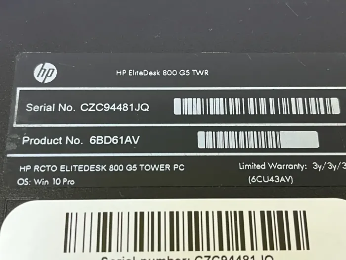 Комп'ютер HP EliteDesk 800 G5 Tower / Intel Core i3-8100 (4 ядра по 3.6 GHz) / 16 GB DDR4 / 120 GB SSD M.2 + 500 GB HDD / Intel UHD Graphics 630 / DisplayPort б/в - зображення 8