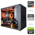 Збірка під замовлення: ігровий ПК Jonsbo Z20 Black Tower / AMD Ryzen 5 7500F (6 (12) ядер по 3.7 - 5.0 GHz) / 32 GB DDR5 / 1000 GB SSD M.2 / nVidia GeForce RTX 3070 Ti, 8 GB GDDR6X, 256-bit / 750W б/в