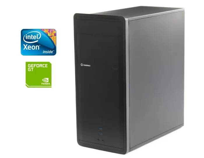 ПК Б-клас GameMax ET-209-NP-2U3 Tower / Intel Xeon E5-1650 v2 (6 (12) ядер по 3.5 - 3.9 GHz) / 16 GB DDR3 / 240 GB SSD / nVidia GeForce GT 710, 2 GB GDDR3, 64-bit / 500W б/в - зображення 1