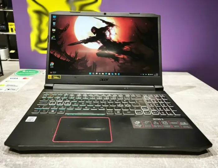 Ігровий ноутбук Acer Nitro 5 AN515-55-54CY / 15.6" (1920x1080) IPS / Intel Core i5-10300H (4 (8) ядра по 2.5 - 4.5 GHz) / 16 GB DDR4 / 512 GB SSD / nVidia GeForce RTX 3060, 6 GB GDDR6, 192-bit / WebCam б/в - зображення 6