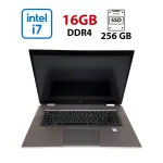 Ноутбук Б-клас HP ZBook Studio G5 / 15.6" (1920x1080) IPS / Intel Core i7-8850H (6 (12) ядер по 2.6 - 4.3 GHz) / 16 GB DDR4 / 256 GB SSD M2 NVMe / Intel UHD Graphics 630 / WebCam / Win 10 Pro Lic б/в