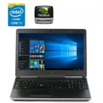 Мобільна робоча станція Б-клас Dell Precision 7520 / 15.6" (1920x1080) TN / Intel Core i7-6820HQ (4 (8) ядра по 2.7 - 3.6 GHz) / 32 GB DDR4 / 256 GB SSD M.2 + 750 GB HDD / nVidia Quadro M1200, 4 GB GDDR5, 128-bit / WebCam б/в