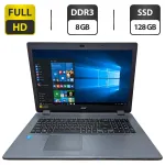 Ноутбук Б-клас Acer Aspire E5-771G / 17.3" (1920x1080) TN / Intel Core i5-4210U (2 (4) ядра по 1.7 - 2.7 GHz) / 8 GB DDR3 / 128 GB SSD / Intel HD Graphics 4400 / WebCam / DVD-ROM б/в