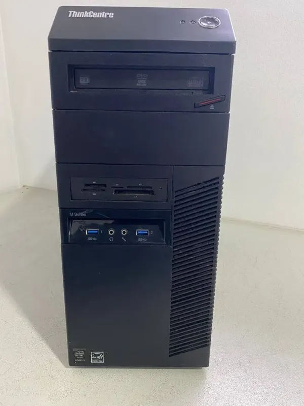 Комп'ютер Lenovo ThinkCentre M83 Tower / Intel Core i5-4590 (4 ядра по 3.3 - 3.7 GHz) / 8 GB DDR3 / 240 GB SSD / Intel HD Graphics 4600 / DVD-ROM / VGA б/в - зображення 2