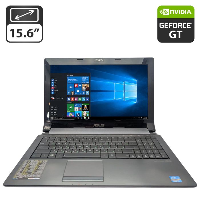 Ноутбук Asus N53S / 15.6" (1366x768) TN / Intel Core i3-2330M (2 (4) ядра по 2.2 GHz) / 8 GB DDR3 / 320 GB HDD / nVidia GeForce GT 540M, 1 GB GDDR3, 128-bit / WebCam / DVD-ROM б/в - изображение 1