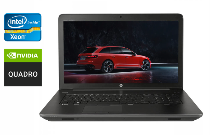 Мобільна робоча станція HP zBook 17 G3 / 17.3" (1920x1080) IPS / Intel Xeon E3-1575M v5 (4 (8) ядра по 3.0 - 3.9 GHz) / 32 GB DDR4 / 512 GB SSD / nVidia Quadro M4000M, 4 GB GDDR5, 256-bit / WebCam / Fingerprint / Windows 10 б/в - зображення 1