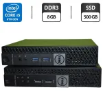 Неттоп Dell OptiPlex 3040 Micro USFF / Intel Core i5-6500T (4 ядра по 2.5 - 3.1 GHz) / 8 GB DDR3 / 500 GB SSD / Intel HD Graphics 530 / Windows 11 Pro б/в