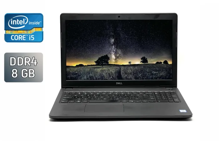 Ноутбук Dell Latitude 3580 / 15.6" (1366x768) TN / Intel Core i5-7200U (2 (4) ядра по 2.5 - 3.1 GHz) / 8 GB DDR4 / 256 GB SSD / Intel HD Graphics 620 / WebCam / Windows 10 б/в - зображення 1