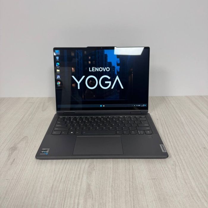Ультрабук-трансформер Б-клас Lenovo Yoga 7 14IRL8 x360 / 14" (2240x1400) IPS Touch / Intel Core i7-1355U (10 (12) ядра по 1.2 - 5.0 GHz) / 16 GB DDR5 / 512 GB SSD / Intel Iris Xe / WebCam б/в - зображення 2