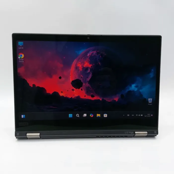 Ноутбук-трансформер Б-клас Lenovo ThinkPad L13 Yoga / 13.3" (1920x1080) IPS Touch / Intel Core i5-10210U (4 (8) ядра по 1.6 - 4.2 GHz) / 8 GB DDR4 / 512 GB SSD / Intel UHD Graphics for 10th Generation / WebCam / Win 11 Pro б/в - зображення 7