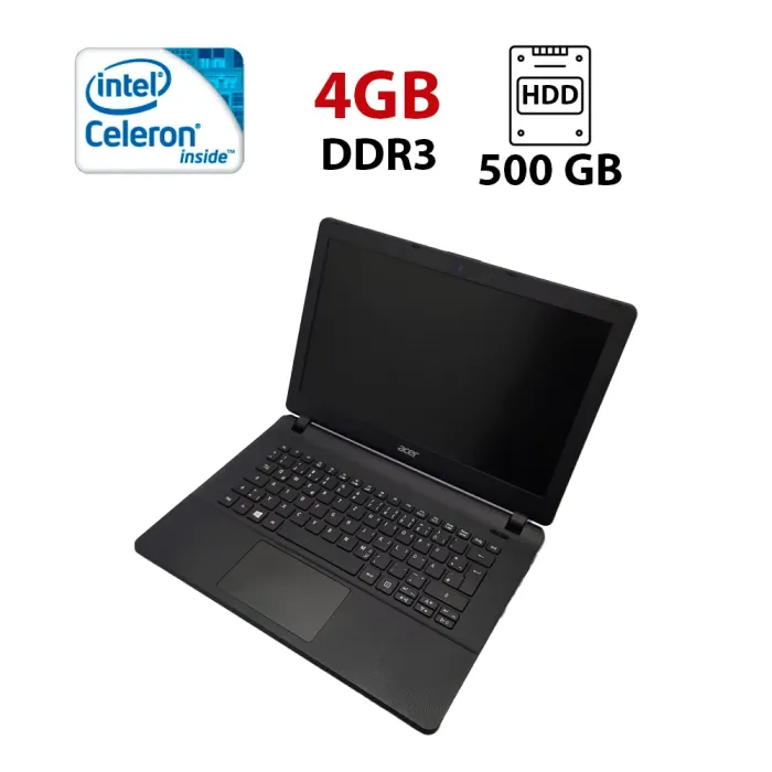 Ноутбук Acer E1-311 / 14" (1366x768) TN / Intel Celeron N2940 (4 ядра по 1.83 - 2.25 GHz) / 4 GB DDR3 / 500 GB HDD / Intel HD Graphics / WebCam б/в - зображення 1