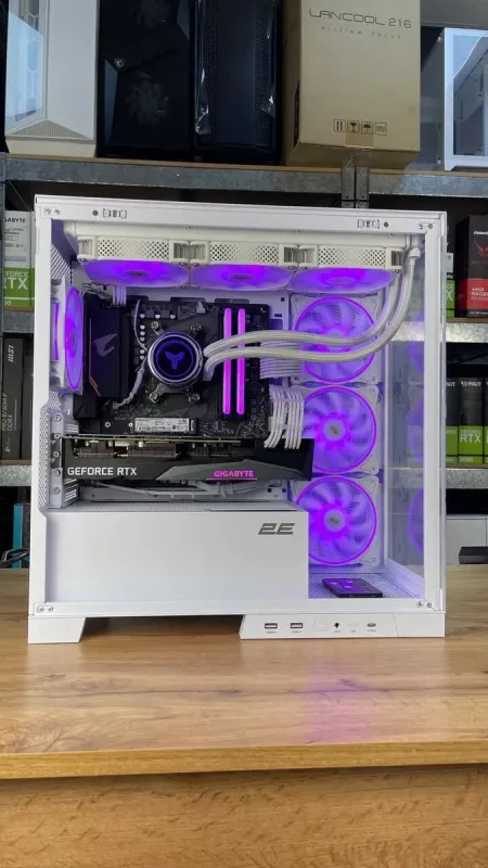 Збірка під замовлення: ігровий ПК 2E Gaming Fantom GK701W White Tower / AMD Ryzen 5 5600 (6 (12) ядер по 3.5 - 4.4 GHz) / 32 GB DDR4 / 1000 GB SSD M.2 / nVidia GeForce RTX 3070, 8 GB GDDR6, 256-bit / HDMI / 750W б/в - зображення 5