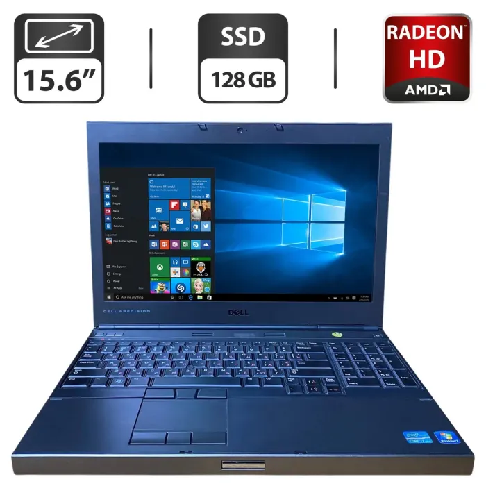 Мобільна робоча станція Б-клас Dell Precision M4700 / 15.6" (1366x768) TN / Intel Core i7-2820QM (4 (8) ядра по 2.3 - 3.4 GHz) / 24 GB DDR3 / 128 GB SSD / AMD Radeon HD 6700M, 1 GB GDDR5, 64-bit / WebCam б/в - зображення 1