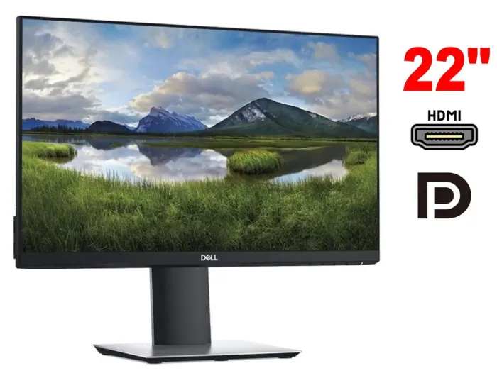 Монітор Dell P2219H / 22" (1920x1080) IPS / 1x HDMI, 1x DisplayPort, 1xVGA, 3x USB 3.0, 2x USB 2.0 / VESA 100x100 / Pivot б/в - зображення 1