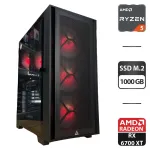 Збірка під замовлення: Montech Air 1000 Premium Tower / AMD Ryzen 5 5600 (6 (12) ядер по 3.5 - 4.4 GHz) / 16 GB DDR4 / 1000 GB SSD M.2 / AMD Radeon RX 6700 XT, 12 GB GDDR6, 192-bit / HDMI / 750W б/в