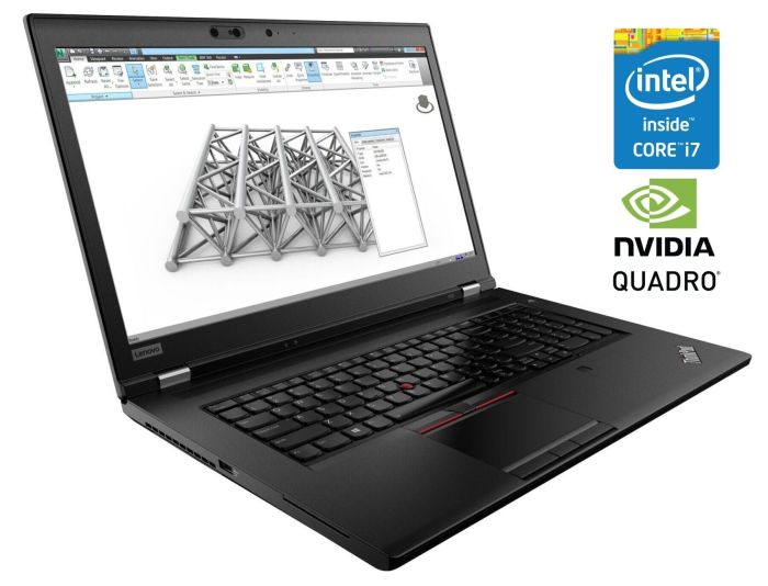 Мобільна робоча станція Lenovo ThinkPad P72 / 17.3" (1920x1080) IPS / Intel Core i7-8850H (6 (12) ядер по 2.6 - 4.3 GHz) / 32 GB DDR4 / 128 GB SSD + 512 GB SSD + 750 GB HDD / nVidia Quadro P2000, 4 GB GDDR5, 128-bit / WebCam б/в - зображення 1