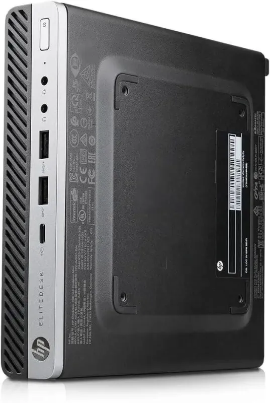 Неттоп HP EliteDesk 800 G4 Desktop Mini USFF / Intel Core i5-8500T (6 ядер по 2.1 - 3.5 GHz) / 8 GB DDR4 / 256 GB SSD NVMe / Intel UHD Graphics 630 / 35W б/в - зображення 5