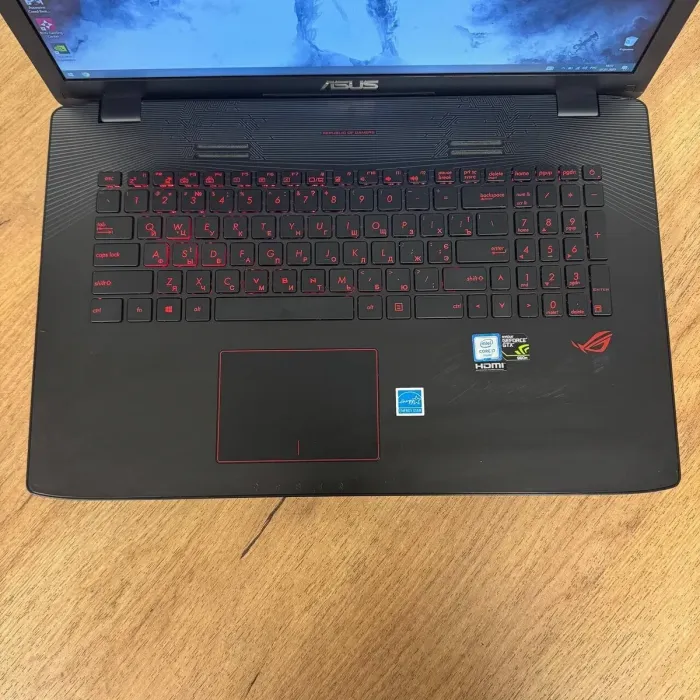 Ігровий ноутбук Б-клас Asus ROG GL752VW / 17.3" (1920x1080) IPS / Intel Core i7-6700HQ (4 (8) ядра по 2.6 - 3.5 GHz) / 8 GB DDR4 / 256 GB SSD / nVidia GeForce GTX 960M, 2 GB GDDR5, 128-bit / WebCam б/в - зображення 7